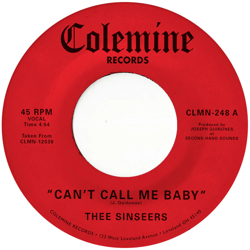 THE SINSEERS  CAN'T CALL ME BABY b/w TAKE A CHANCE Vinyl 7"