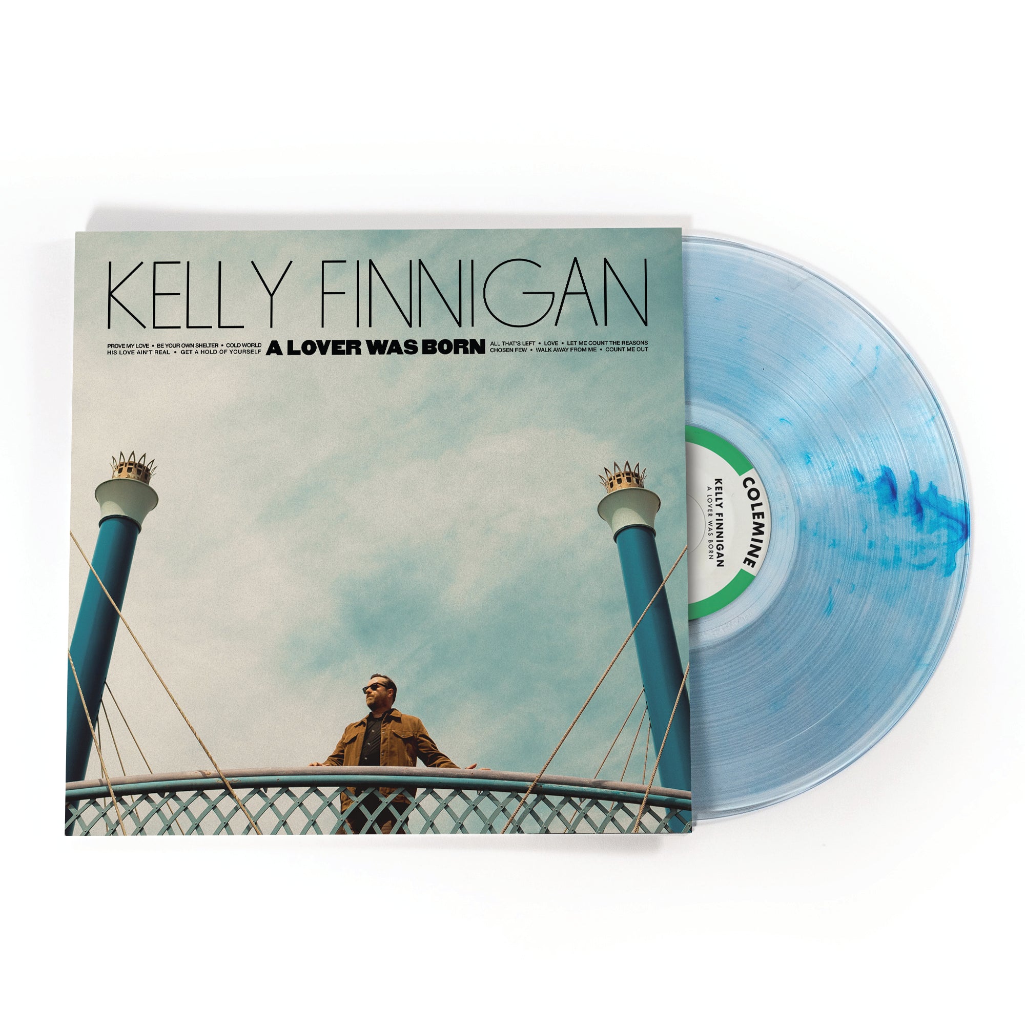 KELLY FINNIGAN - A LOVER WAS BORN Clear w/ Blue Swirl Vinyl LP (Going Underground Exclusive)