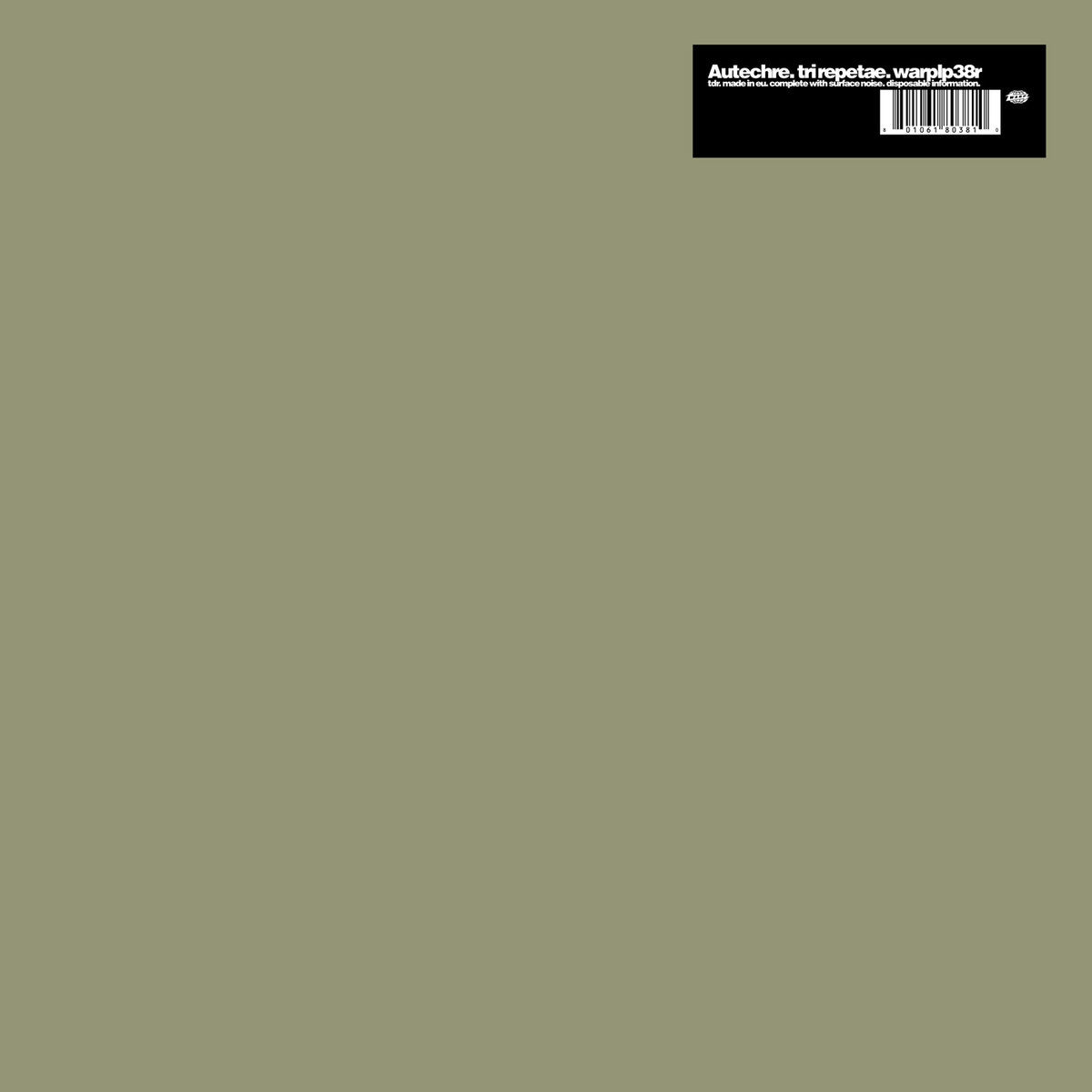 AUTECHRE - TRI REPETAE Vinyl 2xLP