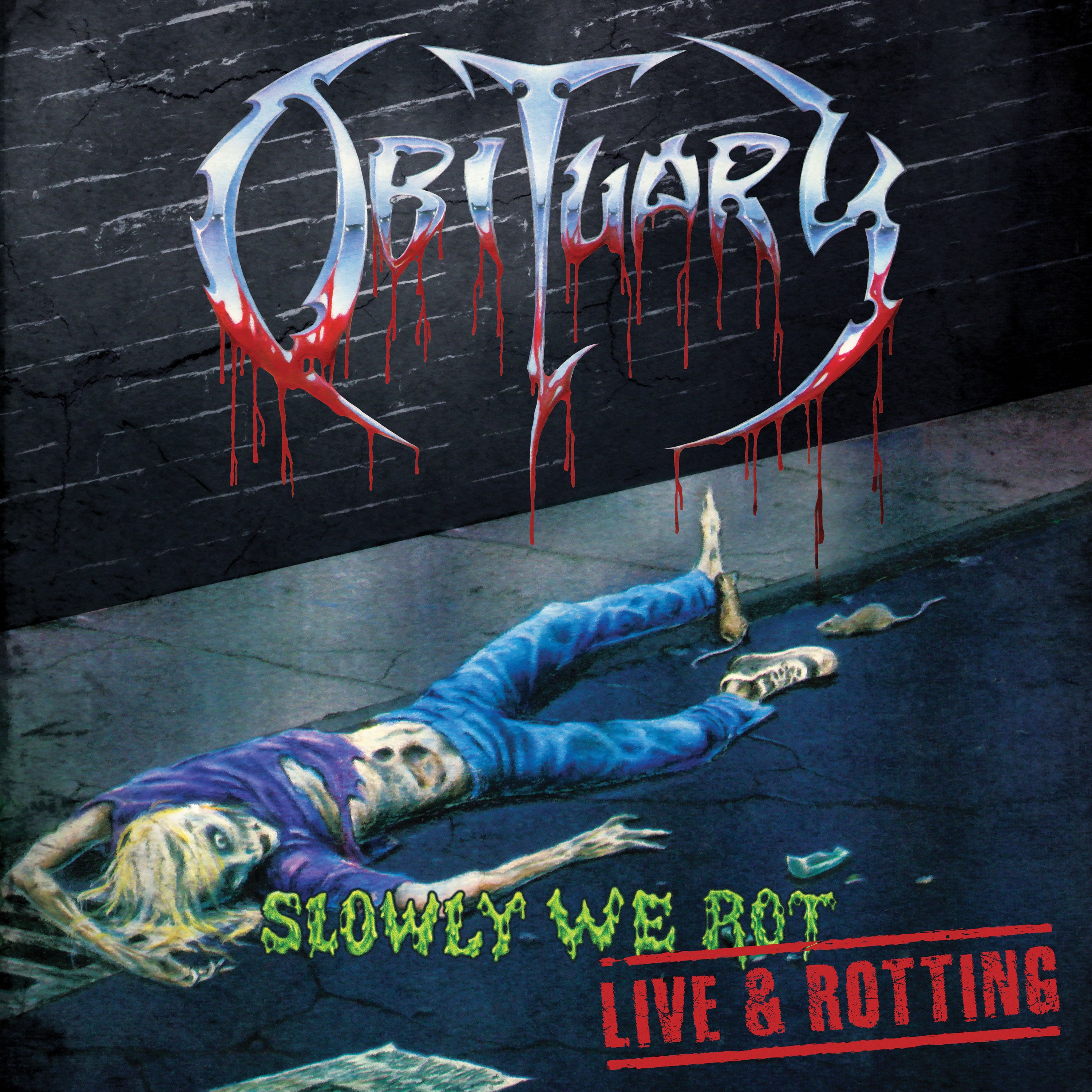 OBITUARY - SLOWLY WE ROT (LIVE & ROTTING) Green Vinyl LP